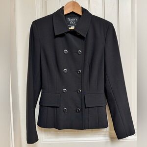 Vintage Y2K Teenflo Wool Blend Double Breasted Peacoat Blazer. Size 6